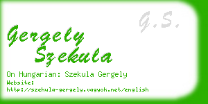 gergely szekula business card